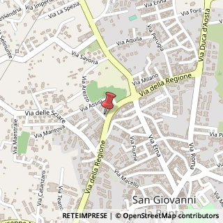 Mappa Via della Regione, 267, 95037 San Giovanni la Punta, Catania (Sicilia)