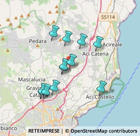 Mappa Via Verdina, 95028 Valverde CT, Italia (3.415)