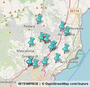 Mappa Via Brindisi, 95037 San Giovanni La Punta CT, Italia (3.56214)