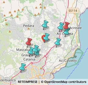 Mappa Via Brindisi, 95037 San Giovanni La Punta CT, Italia (3.61182)