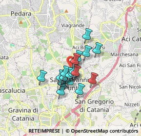 Mappa Via Brindisi, 95037 San Giovanni La Punta CT, Italia (1.2535)
