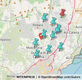 Mappa Via Sciara, 95030 Tremestieri Etneo CT, Italia (3.43091)