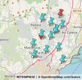 Mappa Via Cardinale Dusmet, 95030 Tremestieri Etneo CT, Italia (3.63769)