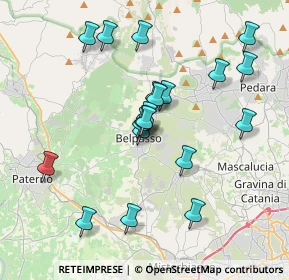 Mappa Via XIV Traversa, 95032 Belpasso CT, Italia (3.9765)