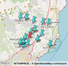 Mappa Montello, 95037 San Giovanni La Punta CT, Italia (3.4165)