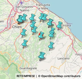 Mappa Via Piane, 66016 Guardiagrele CH, Italia (6.914)