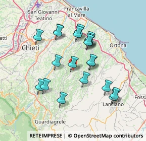 Mappa Via Piane, 66016 Guardiagrele CH, Italia (6.8785)