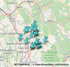 Mappa Via delle Vestali, 02047 Poggio Mirteto RI, Italia (10.3645)