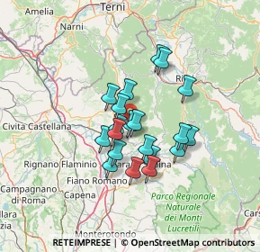 Mappa Via delle Vestali, 02047 Poggio Mirteto RI, Italia (10.579)