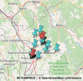 Mappa Via delle Vestali, 02047 Poggio Mirteto RI, Italia (10.714)