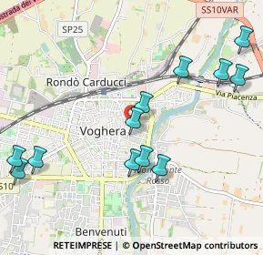 Mappa Via Volturno, 27050 Voghera PV, Italia (1.16667)