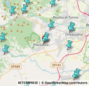 Mappa Via Frossasco, 10045 Piossasco TO, Italia (6.3915)