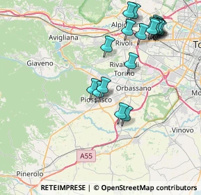 Mappa Via Frossasco, 10045 Piossasco TO, Italia (8.8755)