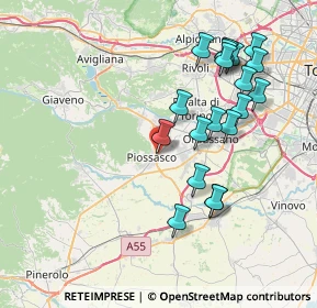 Mappa Via Frossasco, 10045 Piossasco TO, Italia (7.87895)