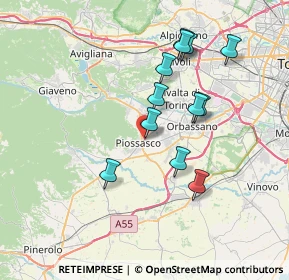 Mappa Via Frossasco, 10045 Piossasco TO, Italia (6.73667)