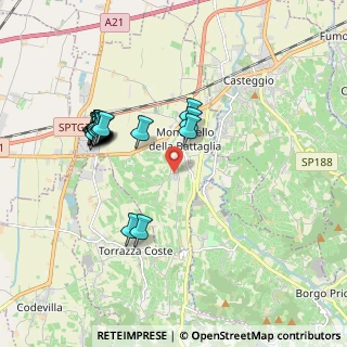 Mappa Via della Croce, 27054 Montebello della Battaglia PV, Italia (1.8945)