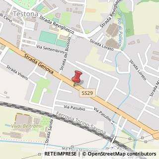 Mappa Strada Genova, 150, 10024 Moncalieri, Torino (Piemonte)