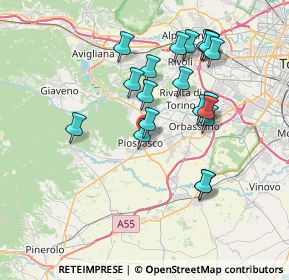 Mappa Via Provinciale Susa, 10045 Piossasco TO, Italia (7.03)