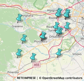 Mappa Via Provinciale Susa, 10045 Piossasco TO, Italia (8.18375)