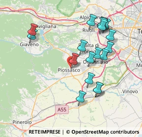Mappa Via Provinciale Susa, 10045 Piossasco TO, Italia (7.76833)