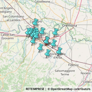 Mappa Via Emilia Parmense est, 29010 Pontenure PC, Italia (9.85684)