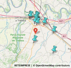 Mappa Via Galileo Galilei, 29027 Podenzano PC, Italia (6.4775)