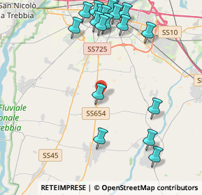 Mappa Via Galileo Galilei, 29027 Podenzano PC, Italia (5.14421)