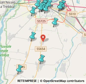 Mappa Via Galileo Galilei, 29027 Podenzano PC, Italia (5.45294)