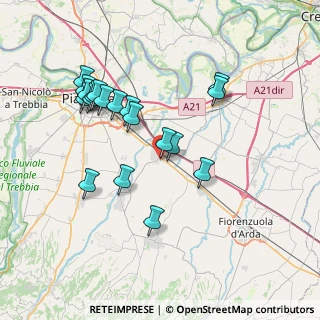 Mappa Via Alessandro Volta, 29010 Pontenure PC, Italia (7.34579)