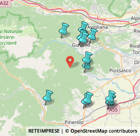 Mappa SP 229, 10094 Giaveno TO, Italia (7.84357)