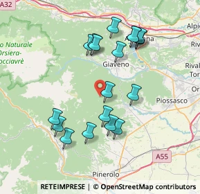 Mappa SP 229, 10094 Giaveno TO, Italia (7.31667)