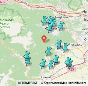 Mappa SP 229, 10094 Giaveno TO, Italia (7.57789)