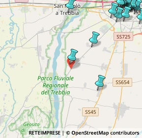 Mappa Strada Agazzana, 29020 Gossolengo PC, Italia (7.4695)