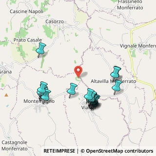 Mappa Via Cascina, 14030 Montemagno AT, Italia (1.9905)