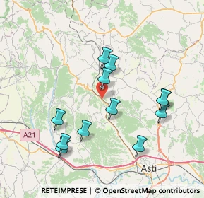 Mappa SP458, 14025 Montechiaro d'Asti AT, Italia (7.435)