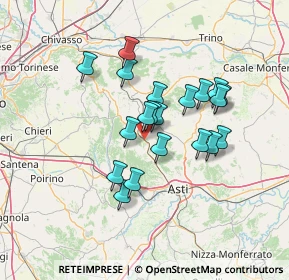 Mappa SP458, 14025 Montechiaro d'Asti AT, Italia (11.206)