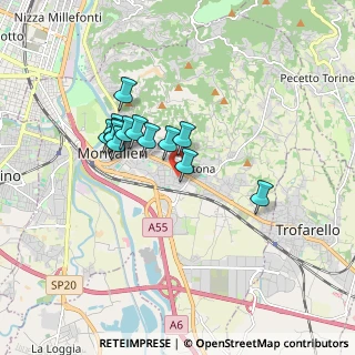 Mappa Via Giacosa, 10024 Moncalieri TO, Italia (1.39077)