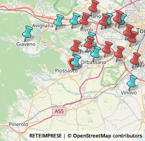 Mappa Via Giuseppe Cesare Abba, 10045 Piossasco TO, Italia (9.415)