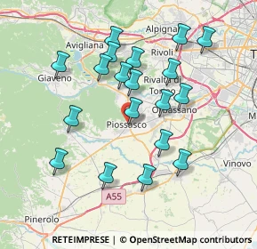 Mappa Piazza Fiume, 10045 Piossasco TO, Italia (7.13474)