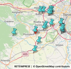 Mappa Via Adige, 10045 Piossasco TO, Italia (8.9605)