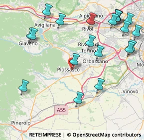 Mappa Via Botta, 10045 Piossasco TO, Italia (10.588)