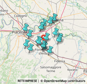 Mappa A21 Dir. Torino - Piacenza - Brescia, 29016 Fiorenzuola D'arda PC, Italia (9.592)