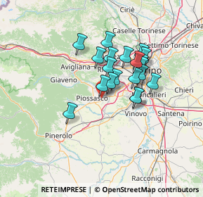 Mappa Via Adige, 10045 Piossasco TO, Italia (10.5125)