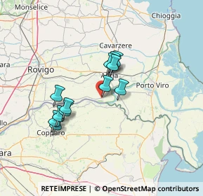 Mappa 45010 Papozze RO, Italia (11.08417)