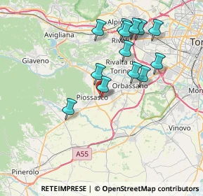 Mappa Strada provinciale Torino, 10045 Piossasco TO, Italia (7.24)