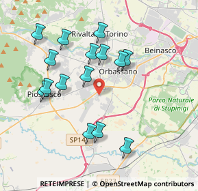 Mappa Via Monviso, 10040 Volvera TO, Italia (3.764)