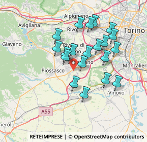 Mappa Via Monviso, 10040 Volvera TO, Italia (6.3775)