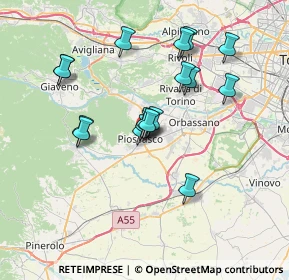 Mappa Via Gabelli, 10045 Piossasco TO, Italia (6.40529)
