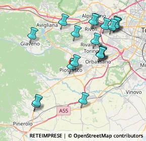 Mappa Via Gabelli, 10045 Piossasco TO, Italia (8.255)