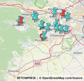 Mappa Via Cruto, 10045 Piossasco TO, Italia (7.21267)